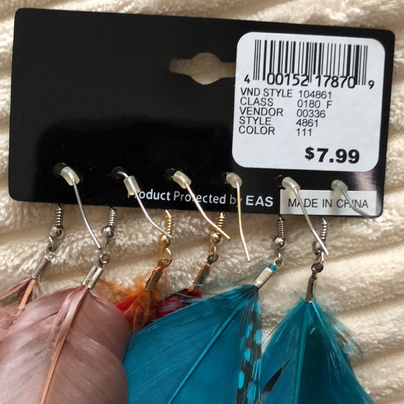 Rue 21 Feather earring set NWT - Picture 6 of 6